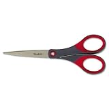 MMM1447 - Scissors, Precision, 7 Straight, Gray/Red