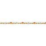14K Gold 1.41cttw Diamond and Citrine Bracelet Jewelry 7