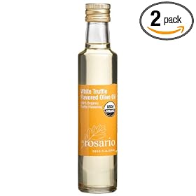 Da Rosario Organic White Truffle Flavored Olive Oil, 8-Ounce Glass Bottles (Pack of 2) by Da Rosario