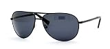 BANANA REPUBLIC MORGAN S 003P RA BLACK FRAME GRAY POLARIZED LENS METAL AVIATOR SUNGLASSES. by