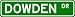 DOWDEN Street Name Sign ~ Personalized Family Lastname Sign ~ Gameroom, Basement, Garage Sign