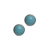  : Turquoise Button Earrings