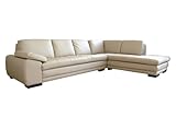 Baxton Studio Bianca Tan Leather Sofa and Chaise Set, Beige