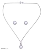 Pearl jewelry set, 'White Cloud' 15.8 L