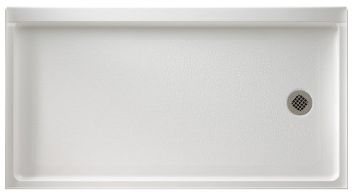 Swanstone FR-3260R-010 Veritek 60-Inch by 32-Inch by 4-5/16-Inch Retrofit Single Threshold Shower Floor, White Finish