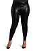 Southpole Juniors Plus Size Animal Printed Legging, Black, 1X
