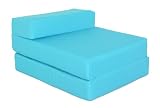 Gilda ® Single Chair Bed Futon Indoor/Outdoor - Aqua Blue