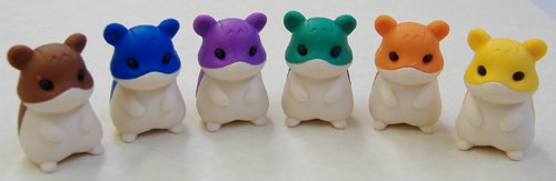 Iwako Japanese Erasers / Special Version Hamster Box (60pcs.)