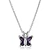 Sterling Silver Amethyst Butterfly Pendant .60ct title=