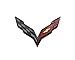 2014+ C7 Corvette Stingray OEM GM Rear Trunk Carbon Flash Crossed Flags Emblem