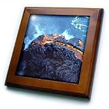 Lava flowing into the Pacific Ocean, Volcanos National Park, Hawaii - 8x8 Framed Tile