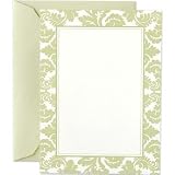 Wasabi Green Damask Printable Invitations