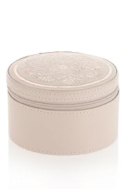 Metallic Lace Round Jewellery Box