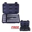 Advanced Tool Design Model ATD-1200 44 Piece 1/4" Drive Chrome Socket Set, SAE and Metric In Blow Molded Case