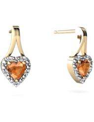Genuine Fire Opal 14kt Yellow Gold Earrings