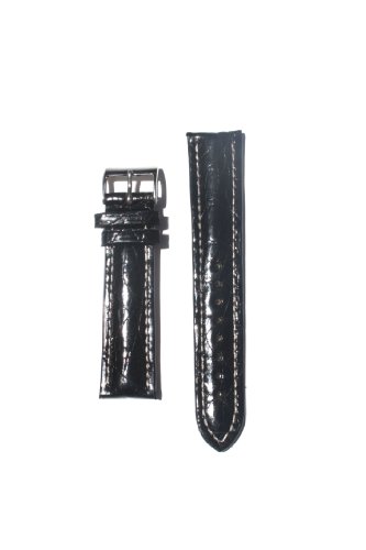 Breitling Watches:18mm Black Genuine Crocodile Watchband From Italy Breitling Style Images