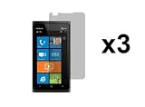 Nokia Lumia 900 (AT&T) - Premium Combo Pack - 3 Transparent Clear Screen Protectors + Atom LED Keychain Light