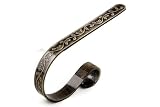 Mantle Clip Stocking Holders - Antique Brass Holly