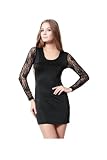 New Hot Sexy Women Long Sleeve Lace Party Clubwear Cocktail Mini Dress