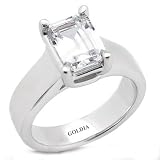 1.00 Ct. Trellis Style Emerald Cut Diamond Engagement Ring