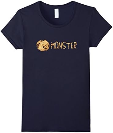 Women's Chocolate Cookie Monster Lovers T-Shirt Medium Navy