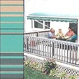 SunSetter Motorized SUPER PRO 10' Green Stripe Retractable Deck and Patio Awning