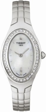 TISSOT Watch:Tissot Women's Oval-T Diamond Bracelet watch #T47.1.485.31 Images