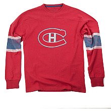 NHL Men's Montreal Canadiens Stanley Long Sleeve Sueded Jersey Knit Tee (Red, XX-Large)
