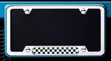 MINI Cooper Polished Checkerboard License Plate Frame
