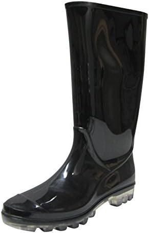 Isadora Women's Tall Rubber Rain Boot Black 8