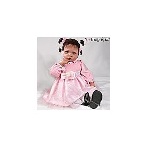 Waltraud Hanl Pretty In Pink Jasmine African American Lifelike Doll by 