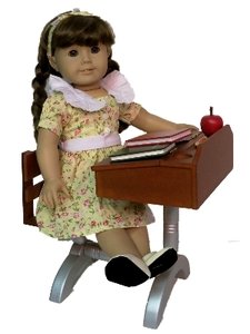 1930 Style School Desk for 18 Inch Dolls Like American Girl (Accessories Not Included)