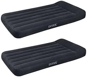 Gold Lion Intex Twin Classic Pillow Rest Airbed Mattress Bed with Built-in Pump (Pair)