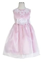 Girls A-line Sleeveless Acetate/Organza/Polyester/Taffeta Knee Length  Lace Applique Spring Summer Flower-Girl Dress  With a Bow(s) and a Sash 