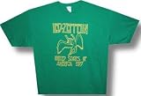LED ZEPPELIN - United States Of America 1977 - Green T-shirt