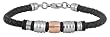 Stellar Braided Leather Bracelet - Stainless Steel - 8'' Length