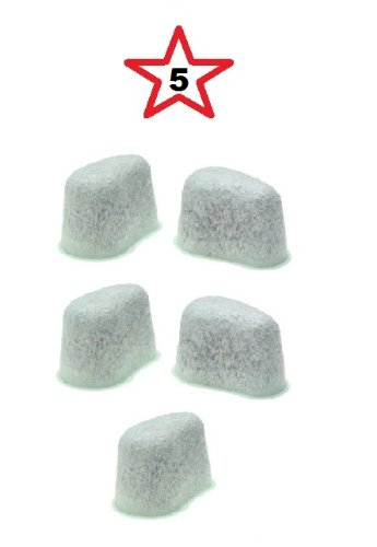 Charcoal Water Filters for Krups Coffeemakers, Set of 5