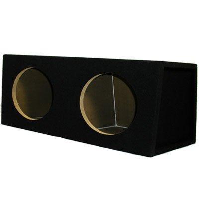 New Dual Car Black Subwoofer Box Sealed Automotive Enclosure for Two 10