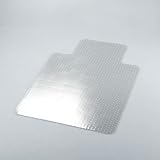 Cleated Chair Mat for Low to Medium Pile Carpets, 36 x 48, 20 x 12 Lip, Clear (UNV56806)