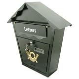 Outside Lockable Black Letter Letterbox Post PostBox from PRIME FURNISHING