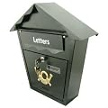 Outside Lockable Black Letter Letterbox Post PostBox