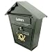 Outside Lockable Black Letter Letterbox Post PostBox