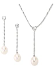 Bella Pearl Dangling Pearl Jewelry Set