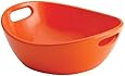 Rachael Ray Serveware 10-Inch Round Stoneware Serving Bowl, Orange