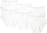 Fruit of the Loom Girls 4-16x 6 Pack Girls White Cotton Brief