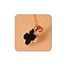 HuaYang Hot Korean Fashion Enamel Lucky Clover Shape Necklace Pendant(4Pcs: White/Black/Leopard/Red)
