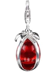 SilveRado(tm) VRG158-4 Verado Murano Glass Irresistible Red Bead / Charm