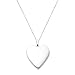 14K White Gold Heart Locket Pendant (0.8