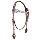 Crossover headstall with Rawhide and Star Accents