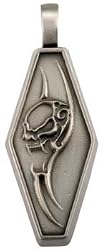 BICO AUSTRALIA JEWELRY (E146) HELLBLAZER - RISK TAKER LIFE ON THE EDGE - Comes with a Generic 18 inch (to 20in) Adjustable 4mm Black Rubber Necklace.